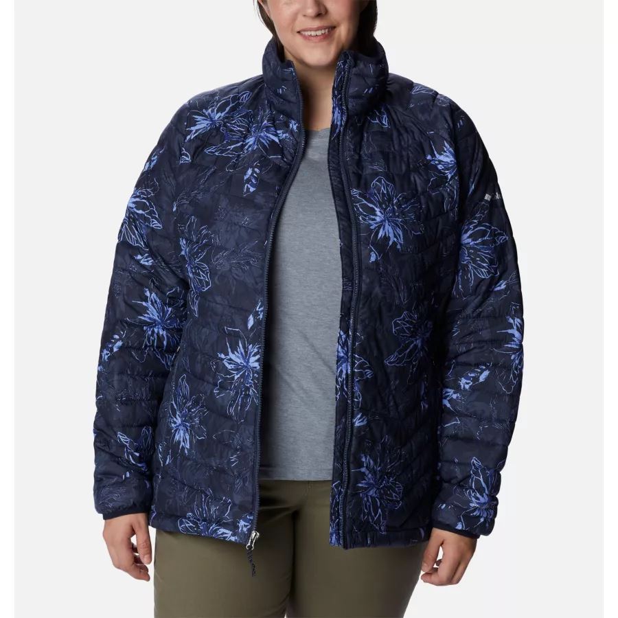 Women's Powder Lite Jacket Plus Size Columbia Nocturnal Aurelian Print