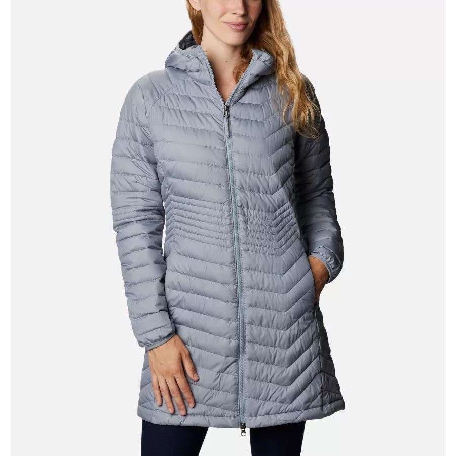 Women's Powder Lite Mid Insulated Jacket Columbia Tradewinds Grey