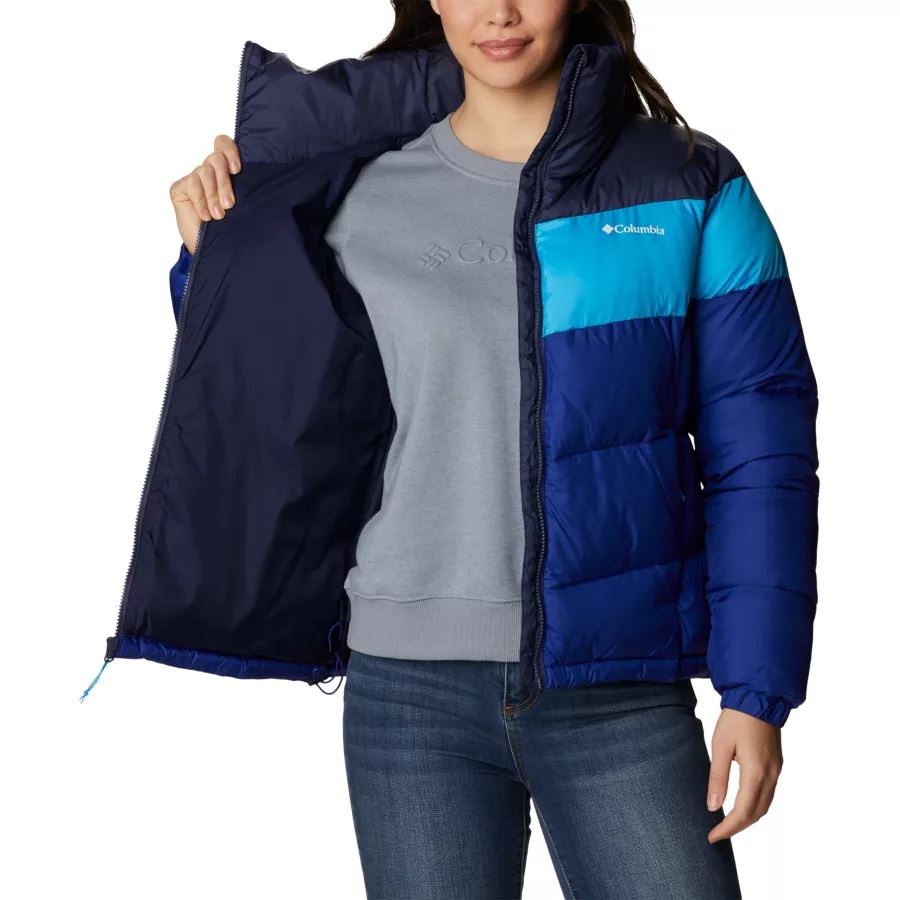 Women's Puffect Color Blocked Jacket Dark Sapphire/Blue Chill/Nocturnal Columbia