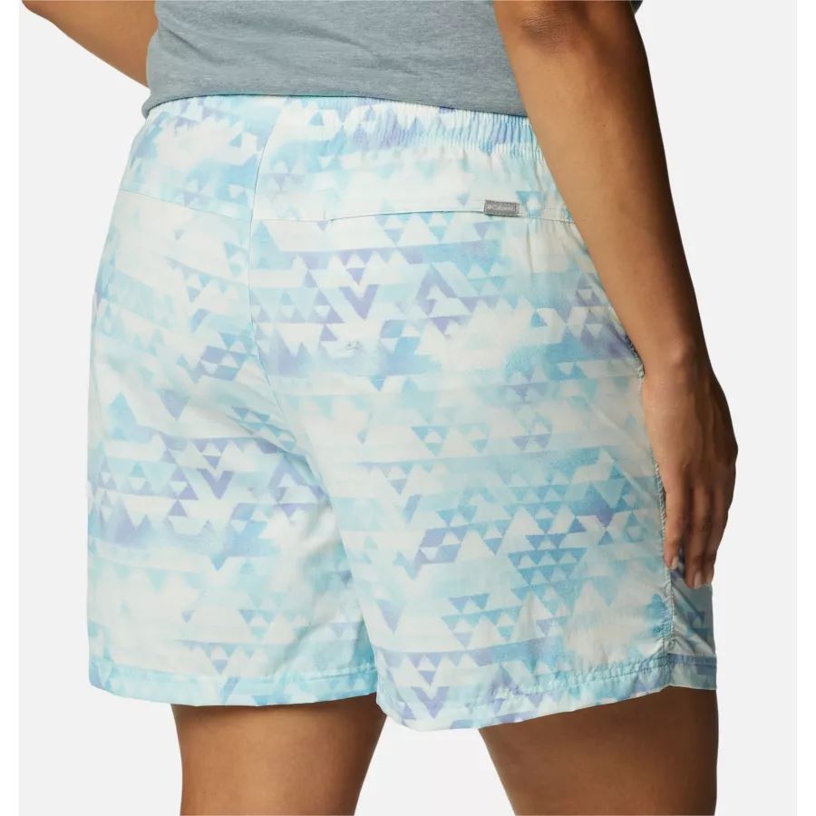 Women's Sandy River II Printed Shorts Plus Size Columbia Spring Blue/Distant Peaks