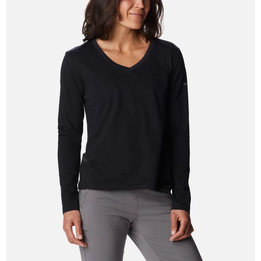 Women's Sapphire Point Long Sleeve Shirt Black Columbia