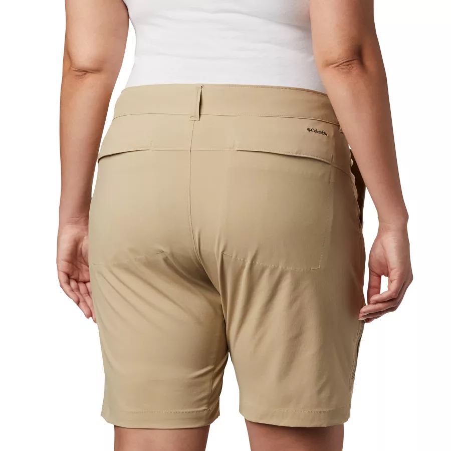 Women's Saturday Trail Long Shorts Plus Size Columbia British Tan