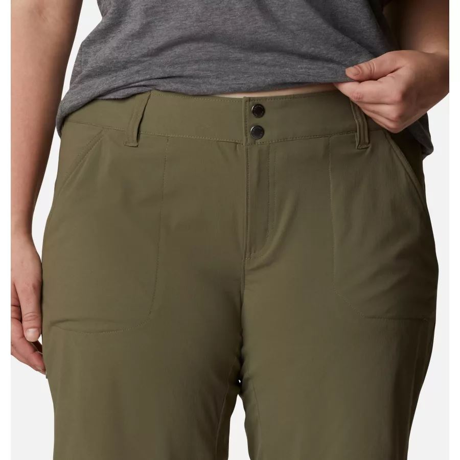 Women's Saturday Trail Long Shorts Plus Size Stone Green Columbia