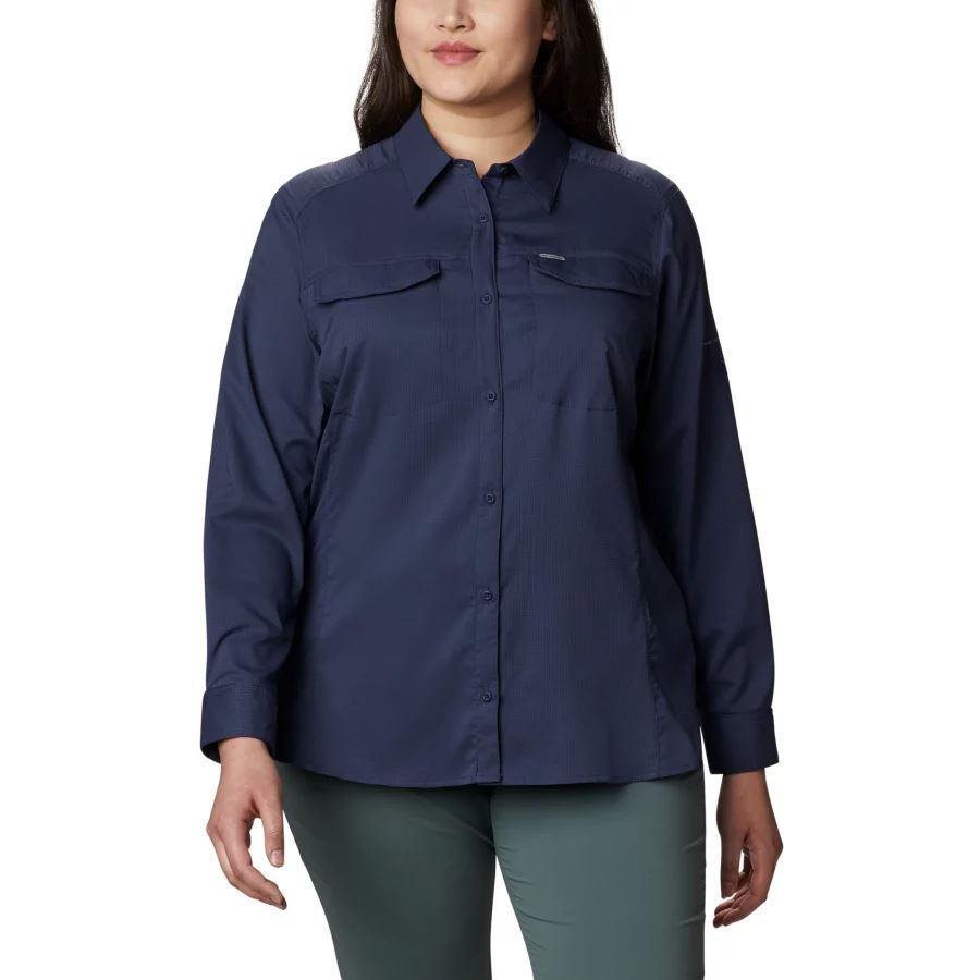 Women's Silver Ridge Lite Long Sleeve Shirt Plus Size Nocturnal Columbia