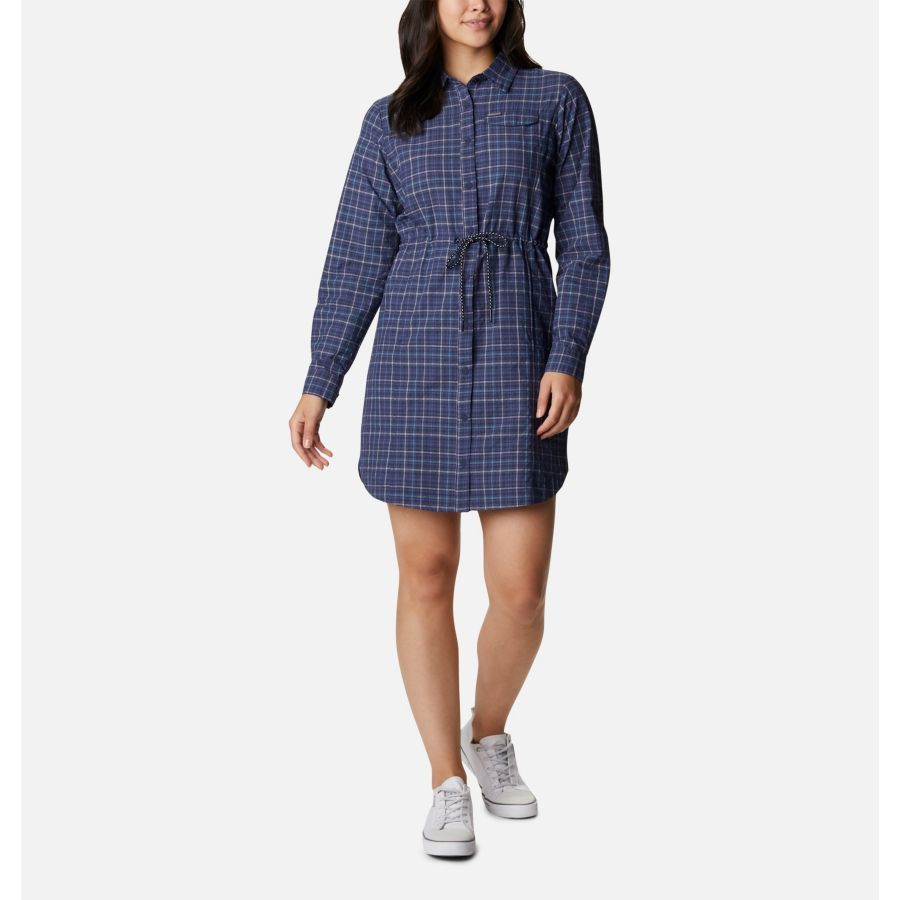 Women's Silver Ridge Novelty Dress Nocturnal Elevation Grid Columbia