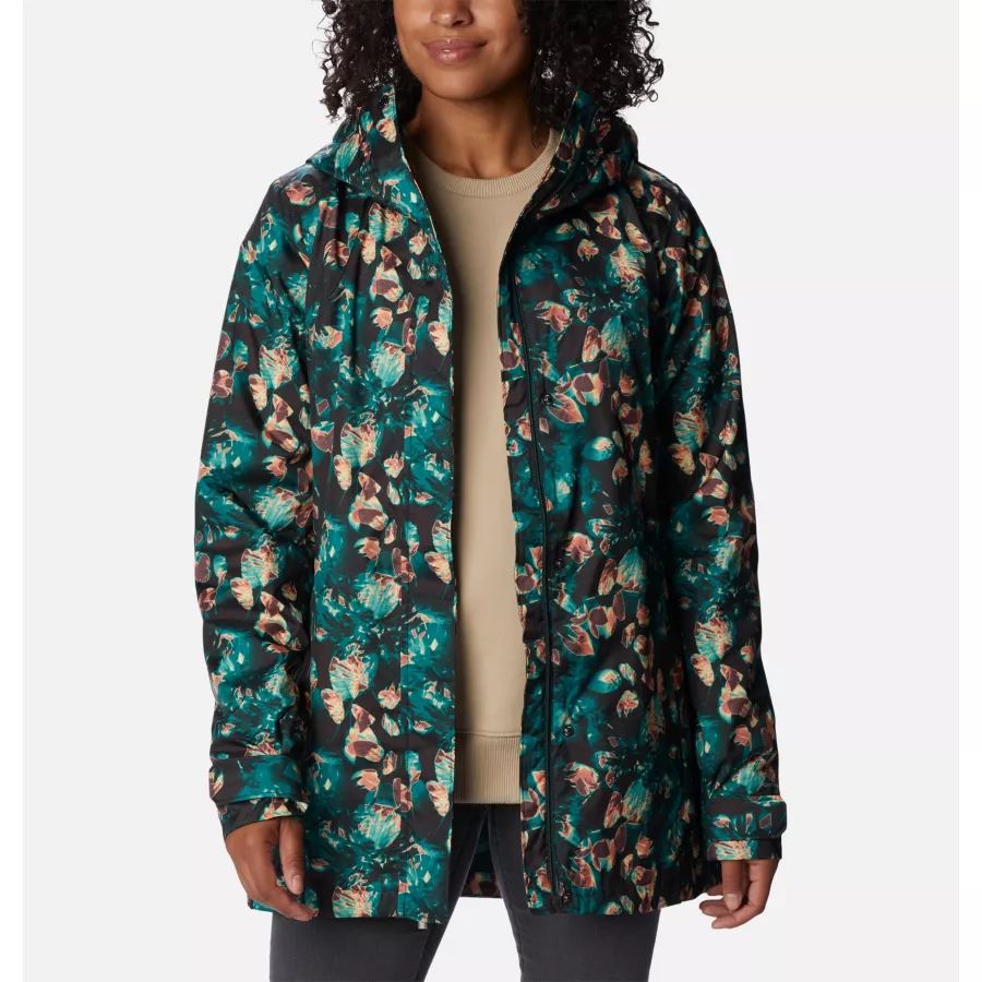 Women's Splash A Little II Jacket Columbia Spruce Solarized Print