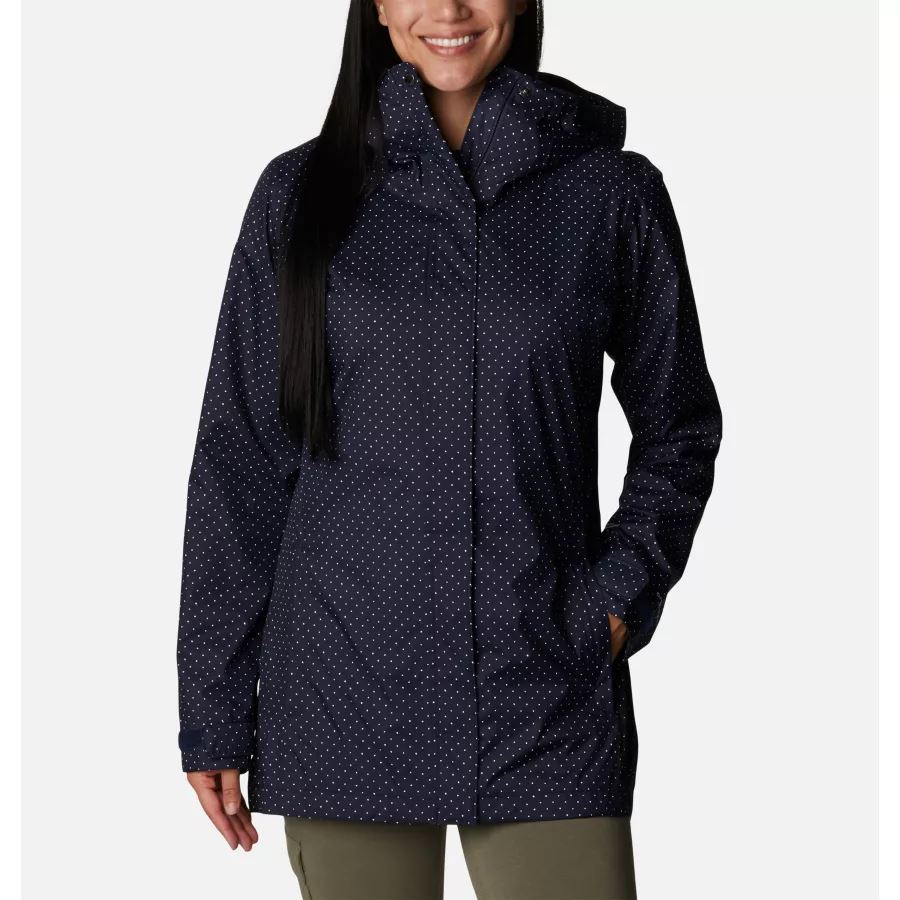 Women's Splash A Little II Jacket Nocturnal Spacey Dots Print Columbia