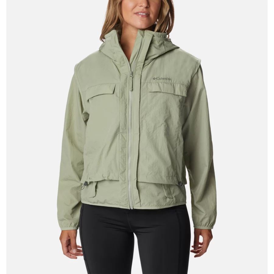 Women's Spring Canyon Wind Interchange Jacket Columbia Safari