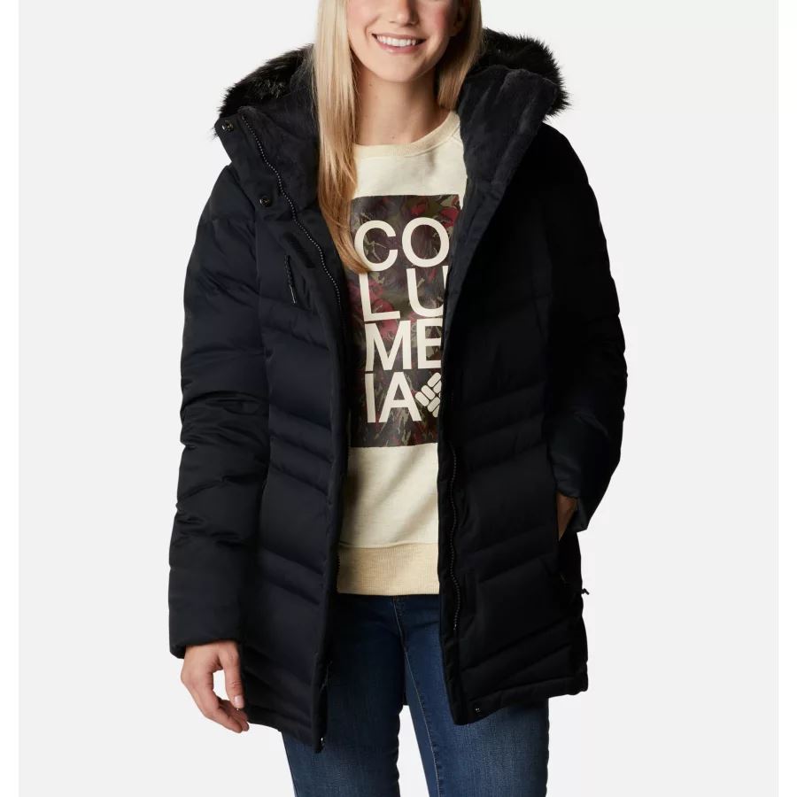Women's St. Cloud Hooded Mid Down Jacket Columbia Black