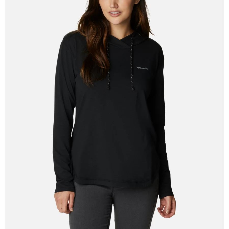 Women's Sun Trek Hooded Pullover Columbia Black