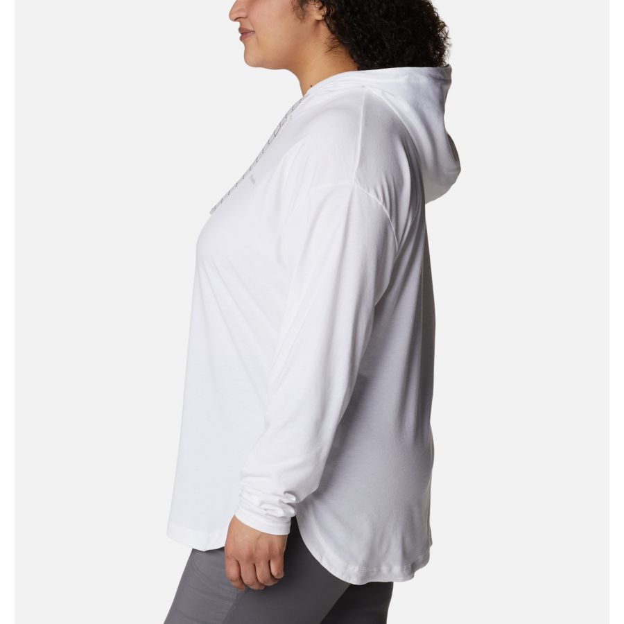 Women's Sun Trek Hooded Pullover Plus Size Columbia White