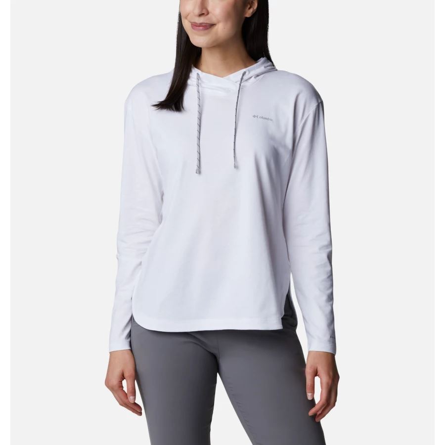 Women's Sun Trek Hooded Pullover White Columbia