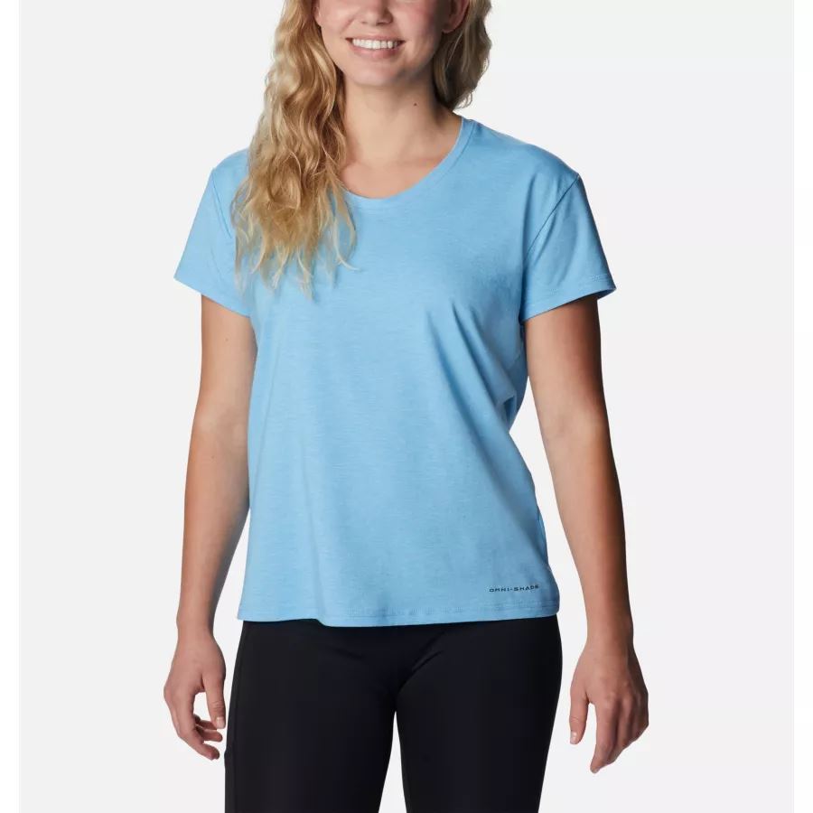 Women's Sun Trek T-Shirt Vista Blue Heather Columbia