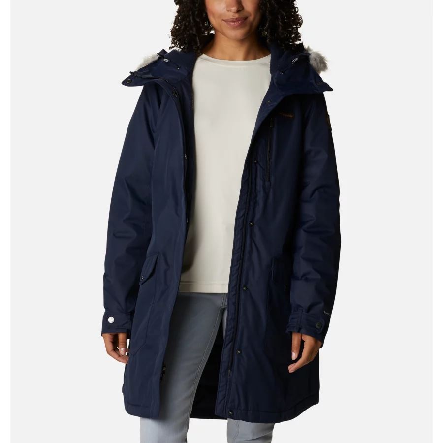 Women's Suttle Mountain Long Insulated Jacket Columbia Dark Nocturnal