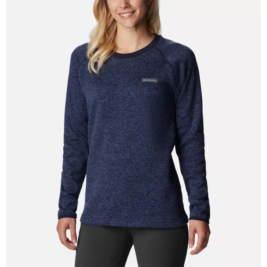 Women's Sweater Weather Fleece Crew Shirt Dark Nocturnal Heather Columbia