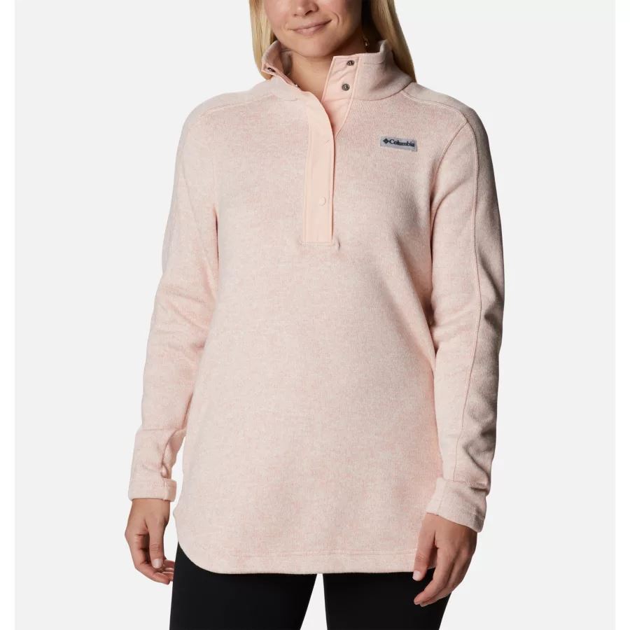 Women's Sweater Weather Fleece Tunic Columbia Peach Blossom Heather