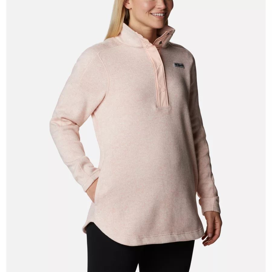 Women's Sweater Weather Fleece Tunic Columbia Peach Blossom Heather