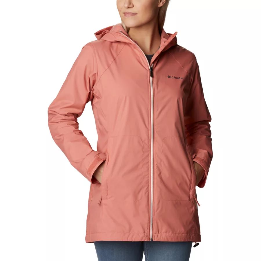 Women's Switchback Lined Long Jacket Dark Coral Columbia