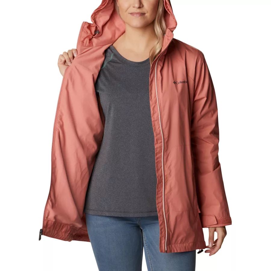 Women's Switchback Lined Long Jacket Dark Coral Columbia