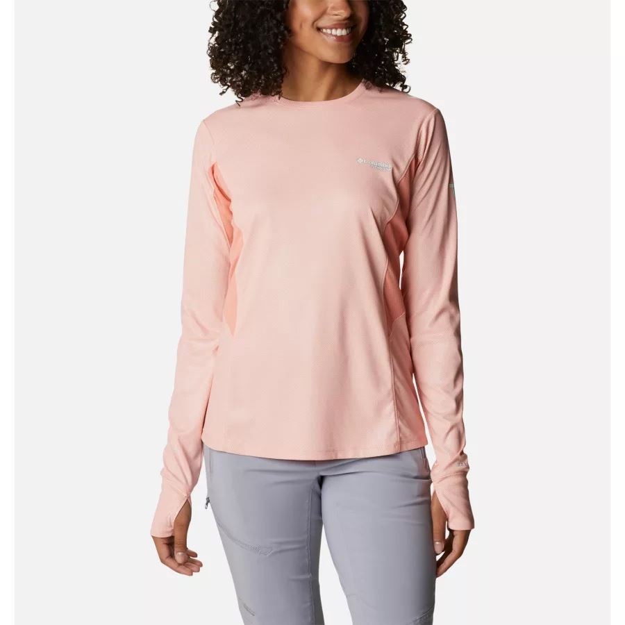 Women's Titan Pass 2.0 Technical Long Sleeve T-Shirt Coral Reef Columbia