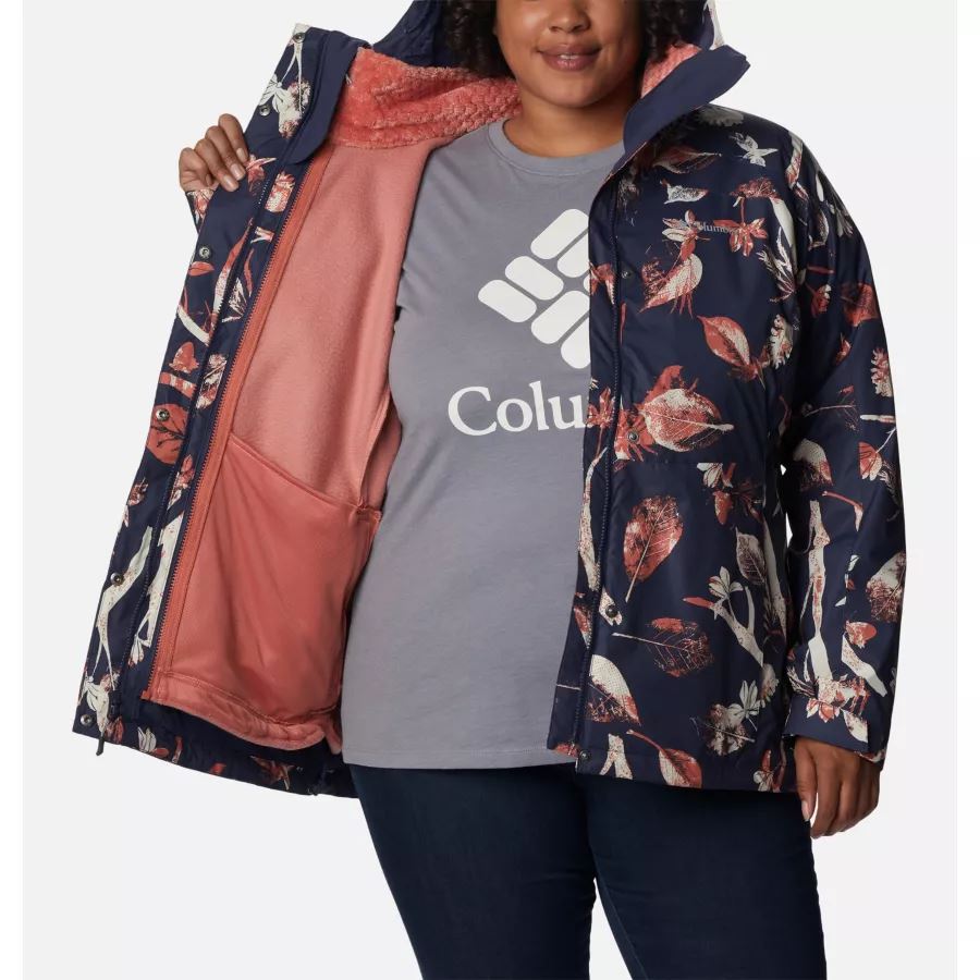 Women's Tunnel Falls Interchange Jacket Plus Size Columbia Nocturnal Topiary Print