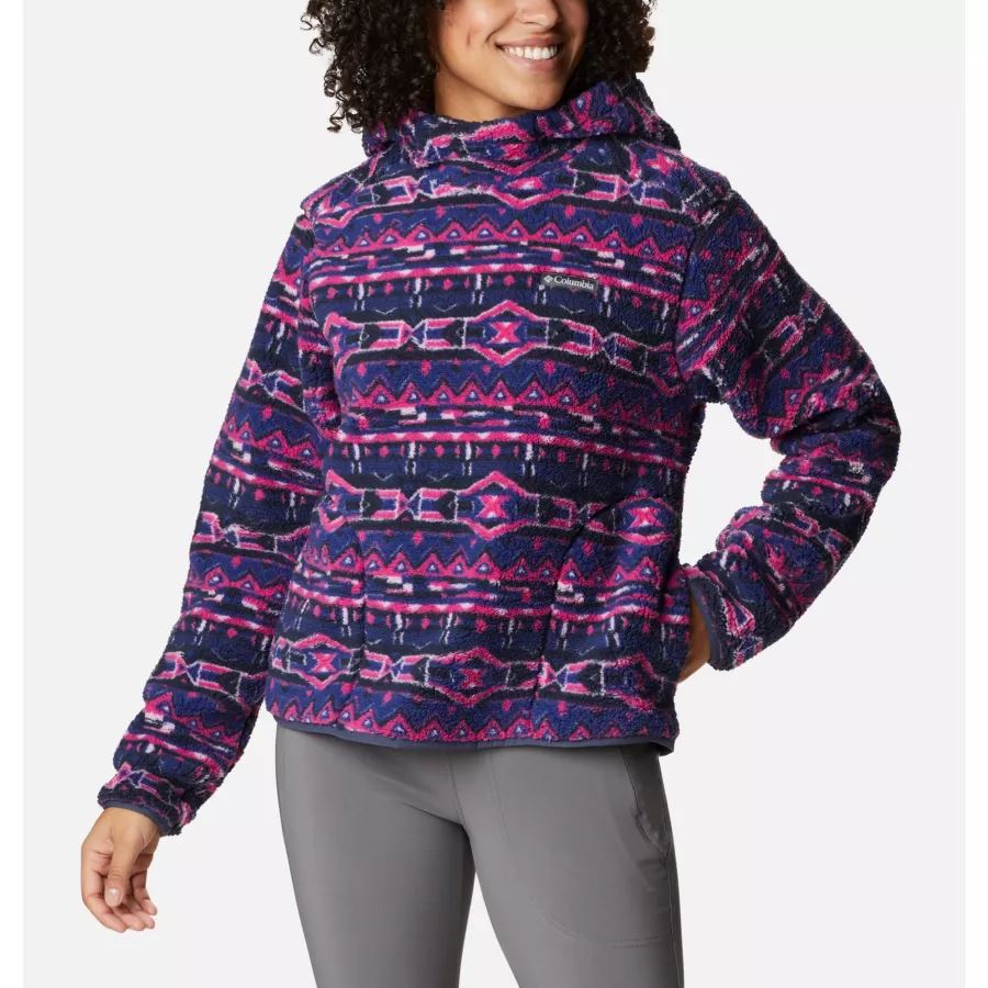 Women's West Bend Hoodie Dark Sapphire 80s Stripe Print Columbia