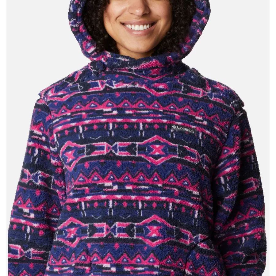 Women's West Bend Hoodie Dark Sapphire 80s Stripe Print Columbia