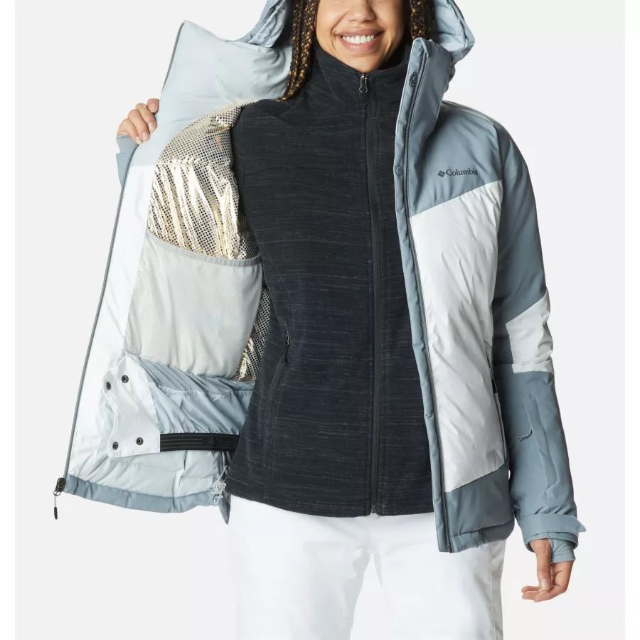 Women's Wild Card II Down Jacket White/Tradewinds Grey Columbia