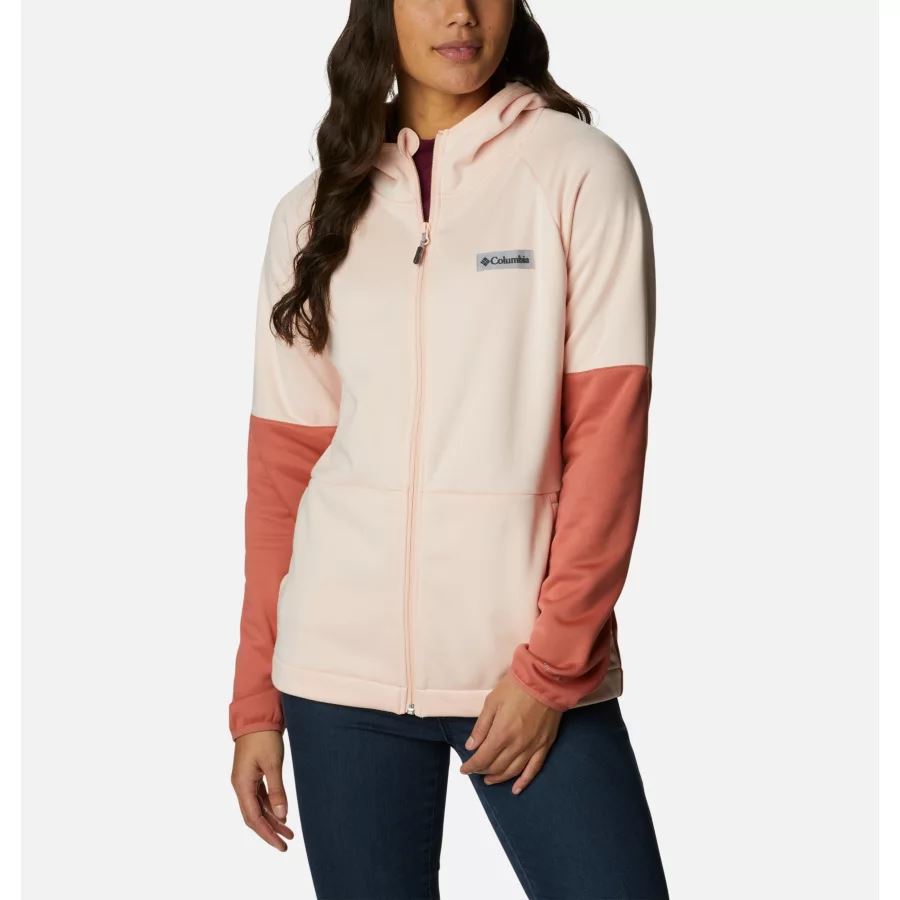 Women's Windgates Full Zip Fleece Jacket Peach Blossom/Dark Coral Columbia