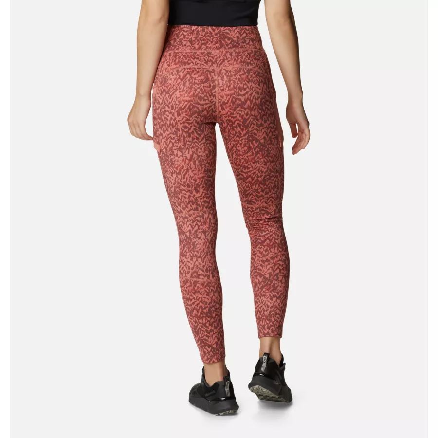 Women's Windgates II Leggings Dark Coral Terrain Columbia