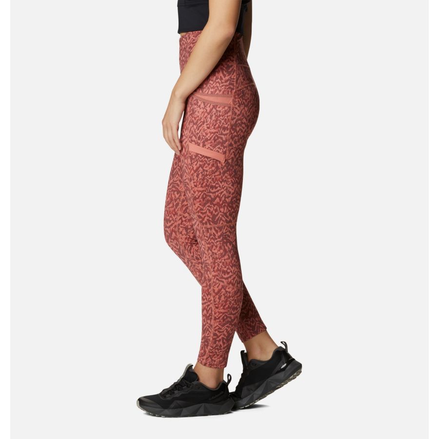 Women's Windgates II Leggings Dark Coral Terrain Columbia