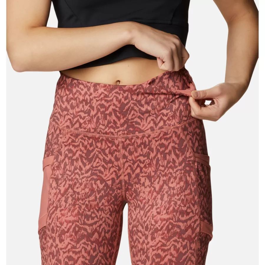 Women's Windgates II Leggings Dark Coral Terrain Columbia