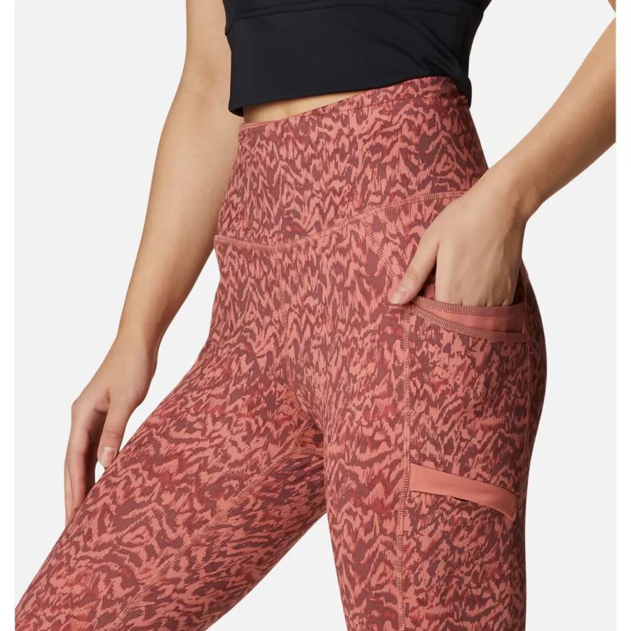 Women's Windgates II Leggings Dark Coral Terrain Columbia