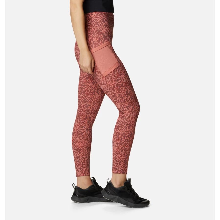 Women's Windgates II Leggings Dark Coral Terrain Columbia