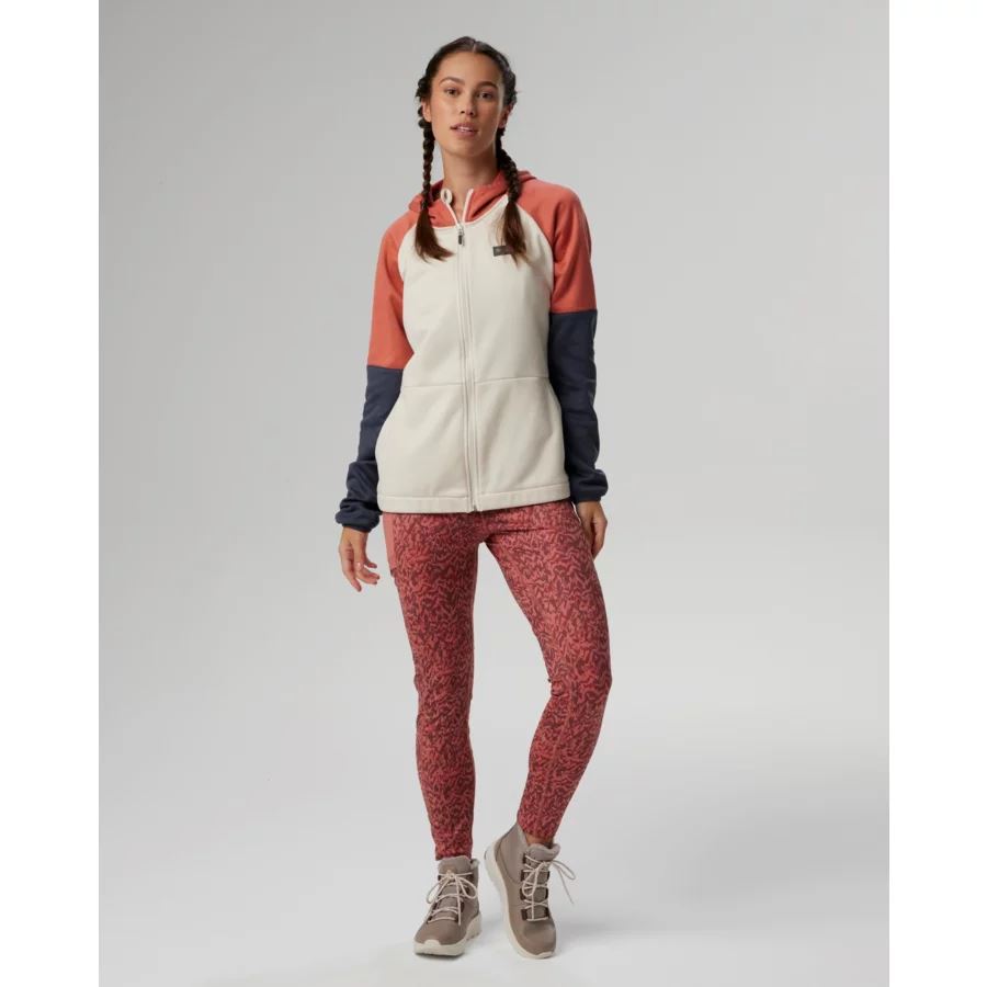 Women's Windgates II Leggings Dark Coral Terrain Columbia