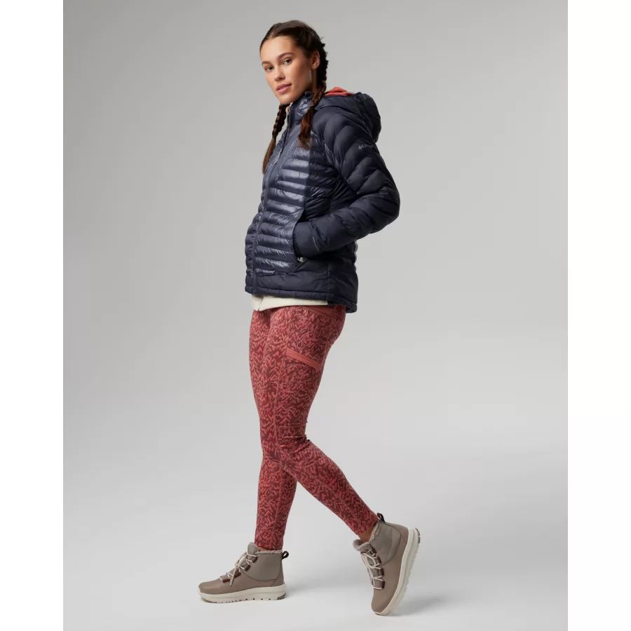 Women's Windgates II Leggings Dark Coral Terrain Columbia
