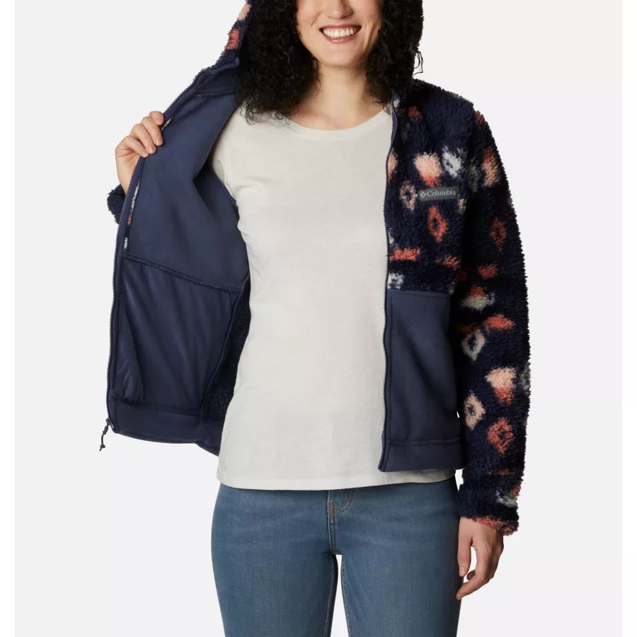 Women's Winter Pass Sherpa Hooded Full Zip Fleece Jacket Columbia Nocturnal