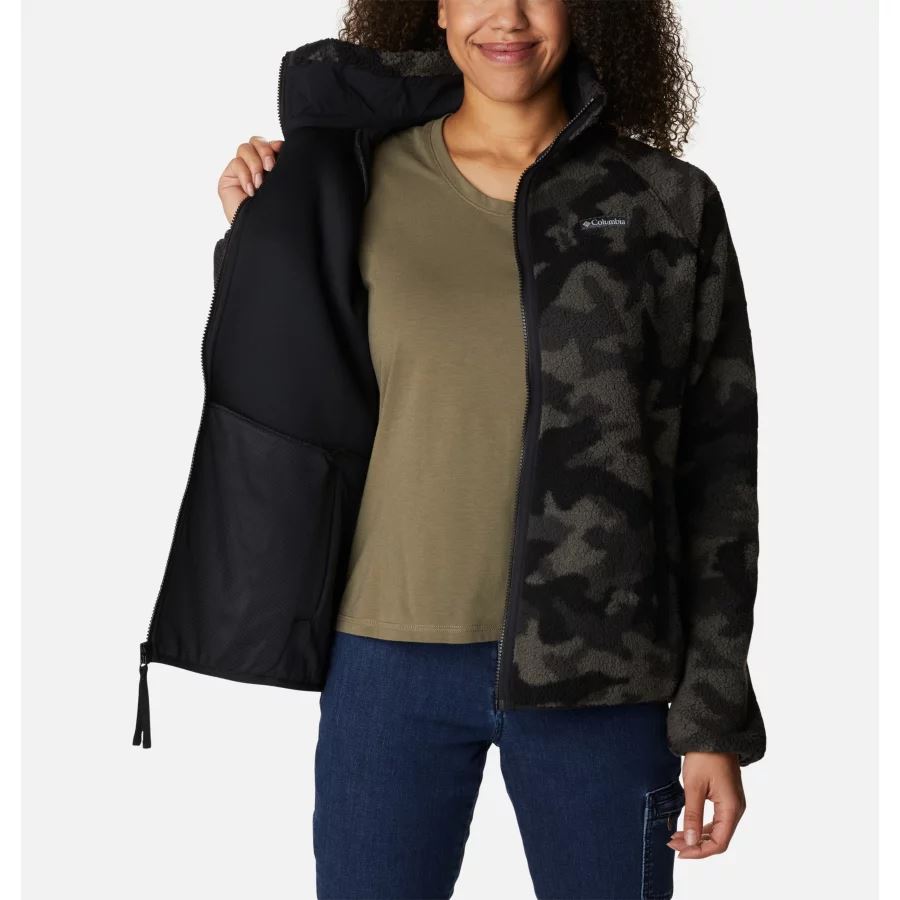 Women's Winter Warmth Heavyweight Fleece Columbia Black Camo