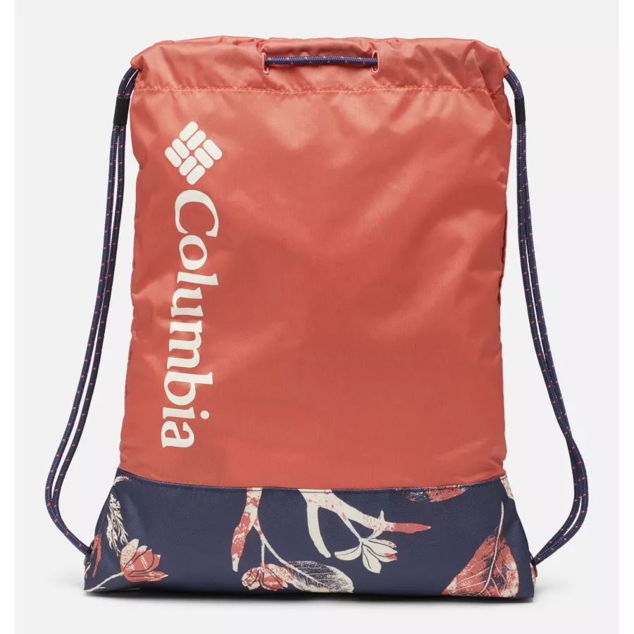 Zigzag Drawstring Pack Dark Coral/Nocturnal Topiary Columbia Brand